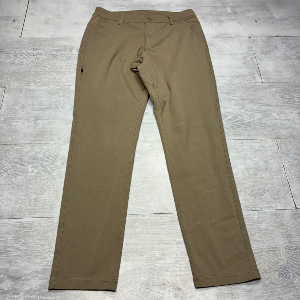 BYLT Everyday Pant Mens 33x30 Tan Khaki Stretch Technical Travel Chino Trouser
